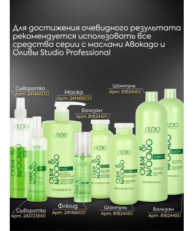 Kapous Hair shampoo and balm avocado and olive 350 ml - Buy Online on GoSupps.com