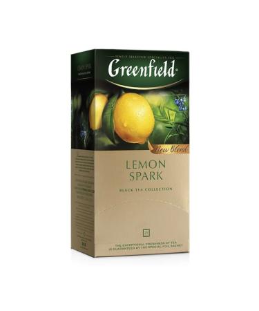 Tea Black Greenfield Lemon Spark 25 bags - Buy Online on GoSupps.com