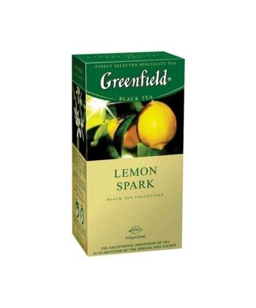 Tea Black Greenfield Lemon Spark 25 bags - Buy Online on GoSupps.com