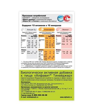 Alphabet Vitamins teenager Tab. Zhev. No. 60 - Buy Online on GoSupps.com
