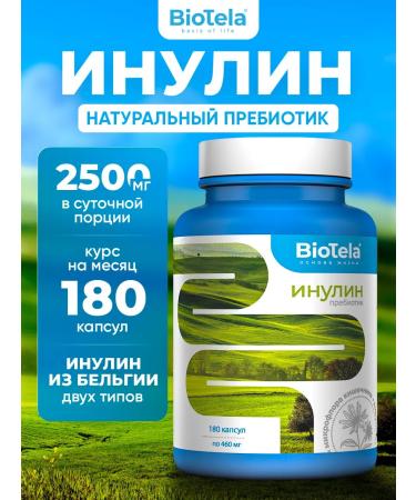 BioTela Natural prebiotic inululin 180 capsules - a course for a month