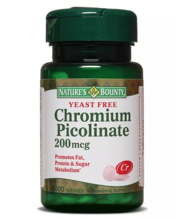Nature's Bounty Chrome Picoline 200 mcg 100 - Buy Online on GoSupps.com
