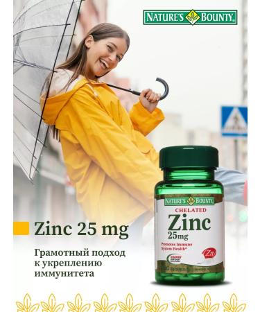Nature's Bounty Niceche Bounty Helat Zinc 25mg No. 100 - Buy Online on GoSupps.com