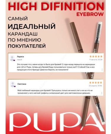Pupa Automatic eyebrow pencil High Definition 002 - Buy Online on GoSupps.com