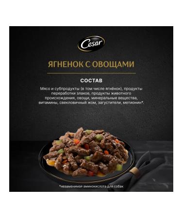 CESAR Wet food for dogs with lamb and vegetables 28pcs 85g - Buy Online on GoSupps.com
