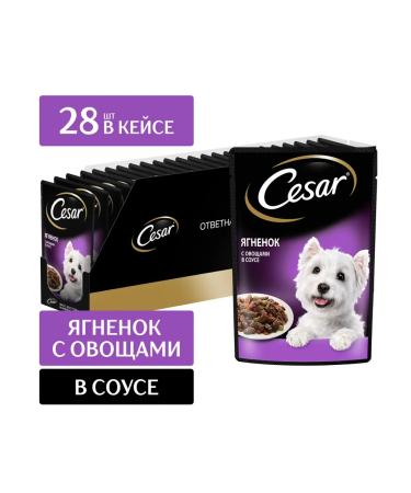 CESAR Wet food for dogs with lamb and vegetables 28pcs 85g - Buy Online on GoSupps.com