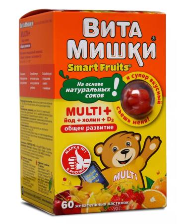 VitaMishki Smart Fruits Multi+No. 60 children's vitamins - Buy Online on GoSupps.com