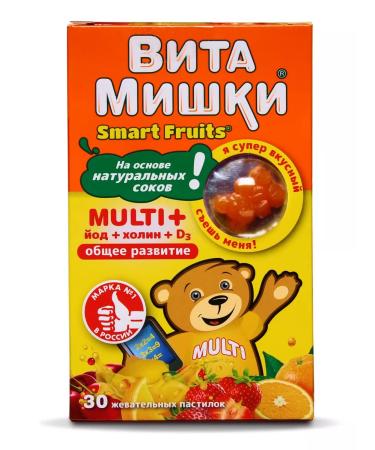 Vitamin Bears Smart Fruits Multi+No. 30 - Buy Online on GoSupps.com