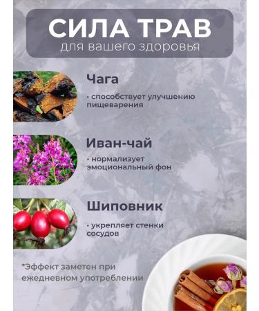 Chaga tea Chaga with Ivan-Chai and rose hips in pyramids 20 pieces - Buy Online on GoSupps.com