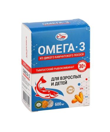 Tymlatsky fish processing plant Omega 3 wild Kamchatka salmon 600 mg. 45 pcs - Buy Online on GoSupps.com