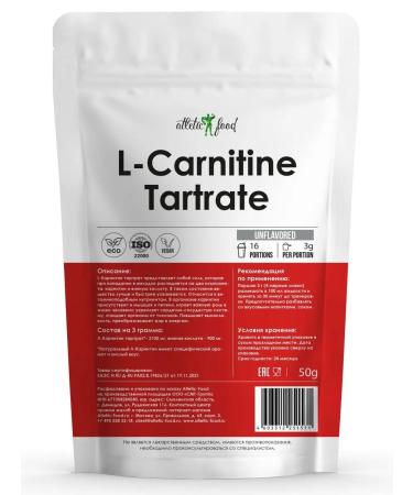 ATHLETIC FOOD L-Carnitin Tartrate L-Carnitine Tartrate 50 g