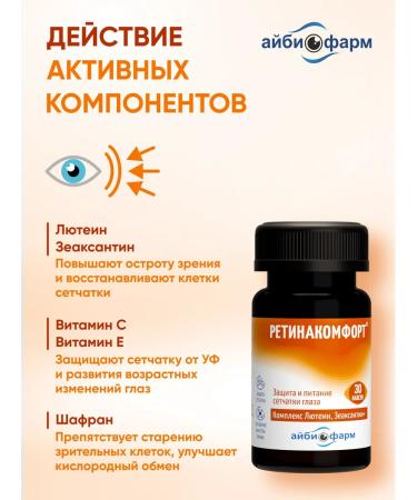 Aibiopharm Vitamins for the eyes with lutein zeaxantin retinacomfort - Buy Online on GoSupps.com