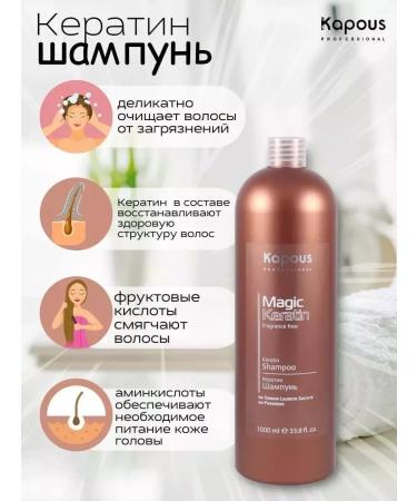 Kapous "Magic keratin" Keratin shampoo 1 l - Buy Online on GoSupps.com