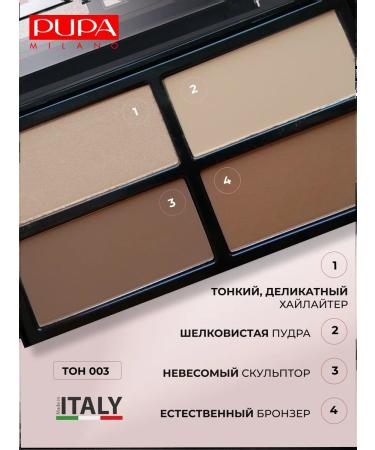 Pupa Navel palette for contouring face with highlighter 003 - Buy Online on GoSupps.com
