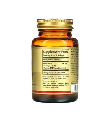SOLGAR Coenzyme Q10 100 mg 30 capsules - Buy Online on GoSupps.com