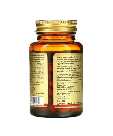 SOLGAR Coenzyme Q10 100 mg 30 capsules - Buy Online on GoSupps.com