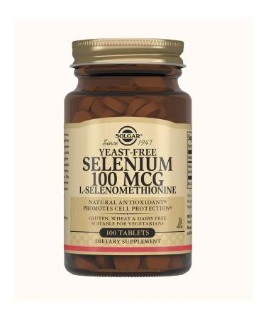 SOLGAR Selenium vitamins 100 mcg 100 tablets - Buy Online on GoSupps.com