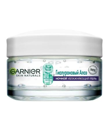 Garnier Moisturizing hyaluronic aloe gel for the face of the night 50 ml - Buy Online on GoSupps.com
