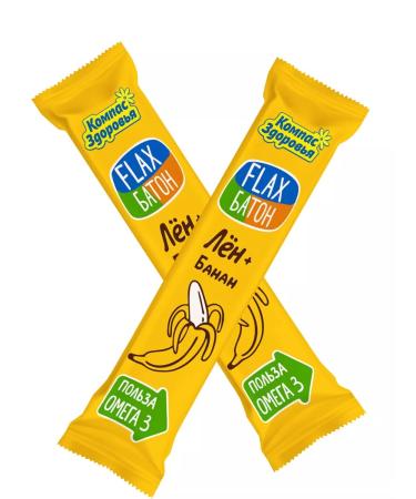 Health Compass Flax Banana Baton. 20 pcs *30 g - Buy Online on GoSupps.com