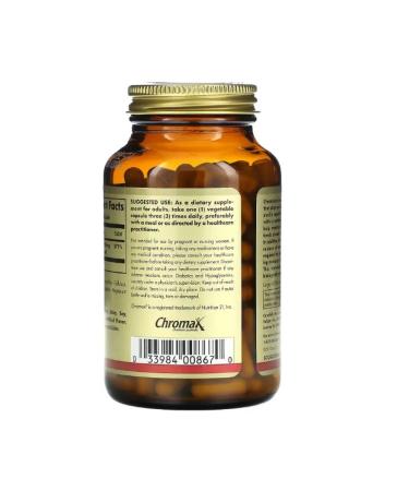 SOLGAR Chrome picolinate for weight loss 200 mcg 90 capsules - Buy Online on GoSupps.com