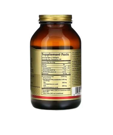 Omega 3 capsules fish oil Solgar 60 capsules - Buy Online on GoSupps.com