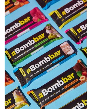 BombBar Protein bars without sugar Assort mini 5pcs x 40g - Buy Online on GoSupps.com
