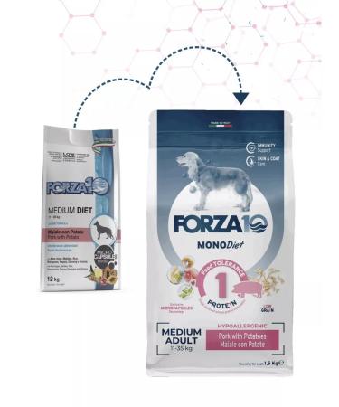Forza 10 Med Diet Low Grain Maiale Pat 12 kg - Buy Online on GoSupps.com