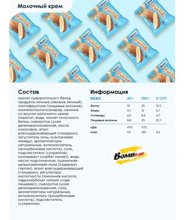 BombBar Protein pancakes without sugar assorted 10 pcs x 40g - Buy Online on GoSupps.com