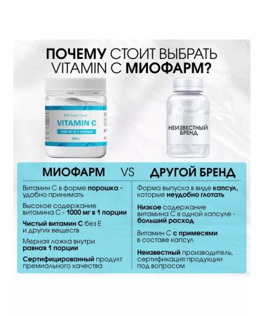 Miopharm Vitamin C powder ascorbic acid - Buy Online on GoSupps.com