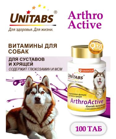 Unitabs Arthractiv for joints and cartilage in dogs 100 table