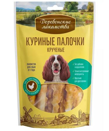 Country delicacies Dog treating chicken sticks twisted 90 g