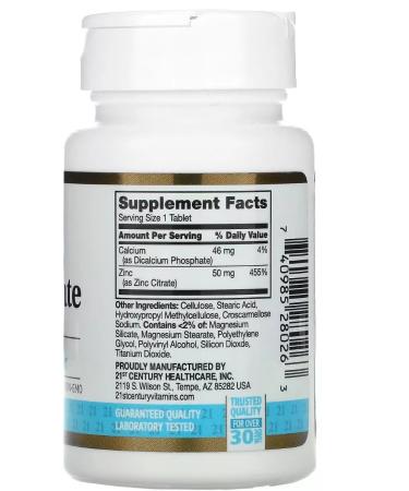 21st Century Zinc Citrate ZINC Citrate - Buy Online on GoSupps.com