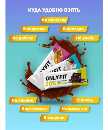 Onlyfit Protein bars in icing assorters 20 pcs - Buy Online on GoSupps.com