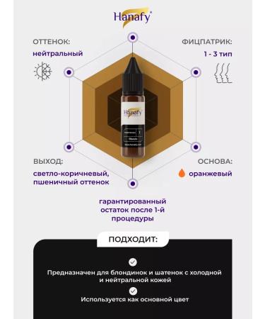 Hanafy Pigment # 1 Hair technique permanent eyebrow makeup - Buy Online on GoSupps.com