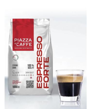 Piazza del Caffe Espresso Forte 1 kg coffee - Buy Online on GoSupps.com