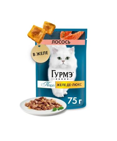 Gourmet Spiders for cats jelly de-lux with salmon 75 g x 26 pcs - Buy Online on GoSupps.com