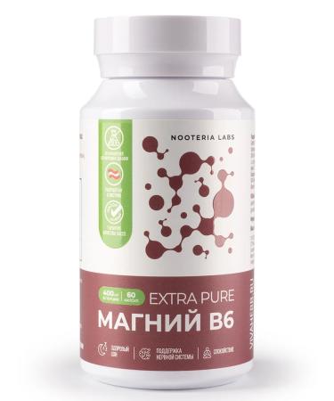 Nooteria Labs Magnesium B6 HEALAT BISGLICINATE 400 mg for nerves and sleep - Buy Online on GoSupps.com
