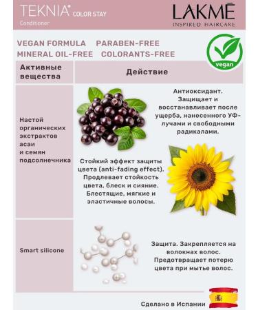 Lakme Conditioner for dyed hair Teknia Color Stay 1000 ml - Buy Online on GoSupps.com