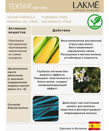 Lakme Damaged hair mask Deep Care 1000 ml - Buy Online on GoSupps.com