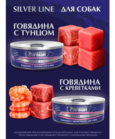 Four-legged Gourmet Dog food is a wet beef with shrimp 100 g 24 pcs - Buy Online on GoSupps.com