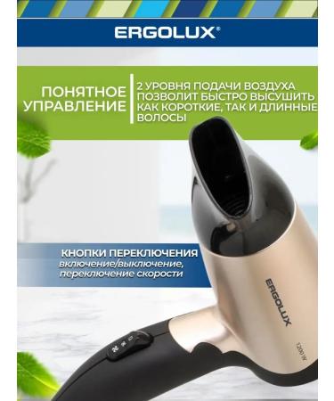 Ergolux Professional hairdryer with a folding handle ELX-HD01 - Buy Online on GoSupps.com