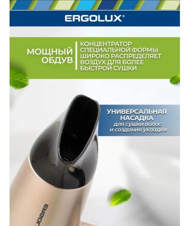Ergolux Professional hairdryer with a folding handle ELX-HD01 - Buy Online on GoSupps.com