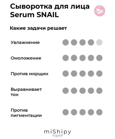 miShipy Korean serum with snail mucin 30 capsules - Buy Online on GoSupps.com