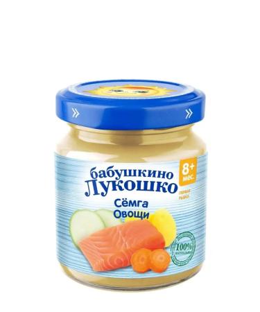 grandma's basket Fisheries and vegetable children's puree salmon-vegetable 8 months. 6x100 g - Buy Online on GoSupps.com