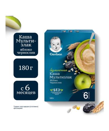 Gerber Silent porridge with apple and prunes from 6 months. 180g