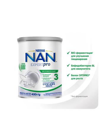 NAN NAS 3 dairy 400 g per 12 months - Buy Online on GoSupps.com