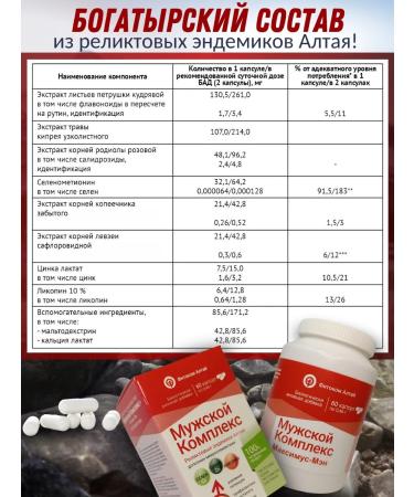 Fitokom Altai Male Complex Maximus Men 60 Capsules - Buy Online on GoSupps.com