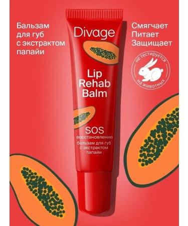 DIVAGE Lip lip balm with Lip Rehab Balm papaya extract - Buy Online on GoSupps.com