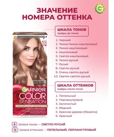 Garnier Cream for hair Color Sensation 8.12 - Buy Online on GoSupps.com