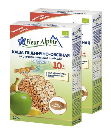 Fleur Alpine Porridge is a silent person with a piece of banana and yab 10 months 2pcs*175g